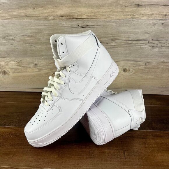 Nike Shoes Af1 Size 15 Nike Air Force High 07 Triple White Mens